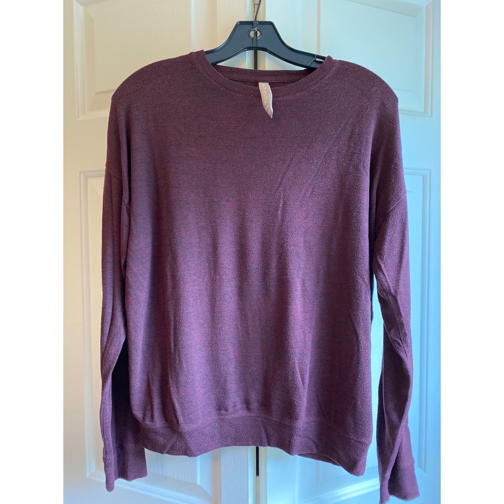 Athleta Mindful Pullover in Antique Burgundy. XXS